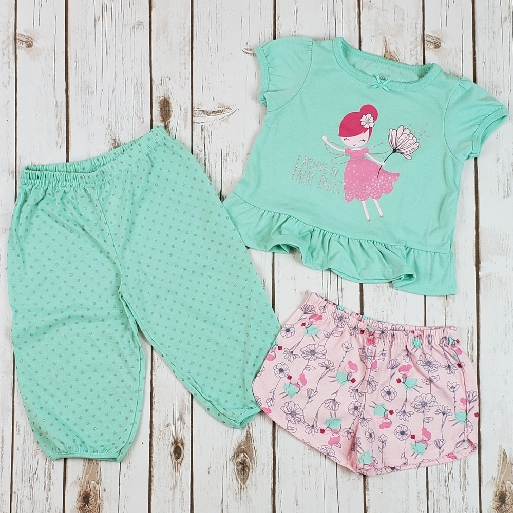 Baby Girl Summer Pajamas, Size 12 Months